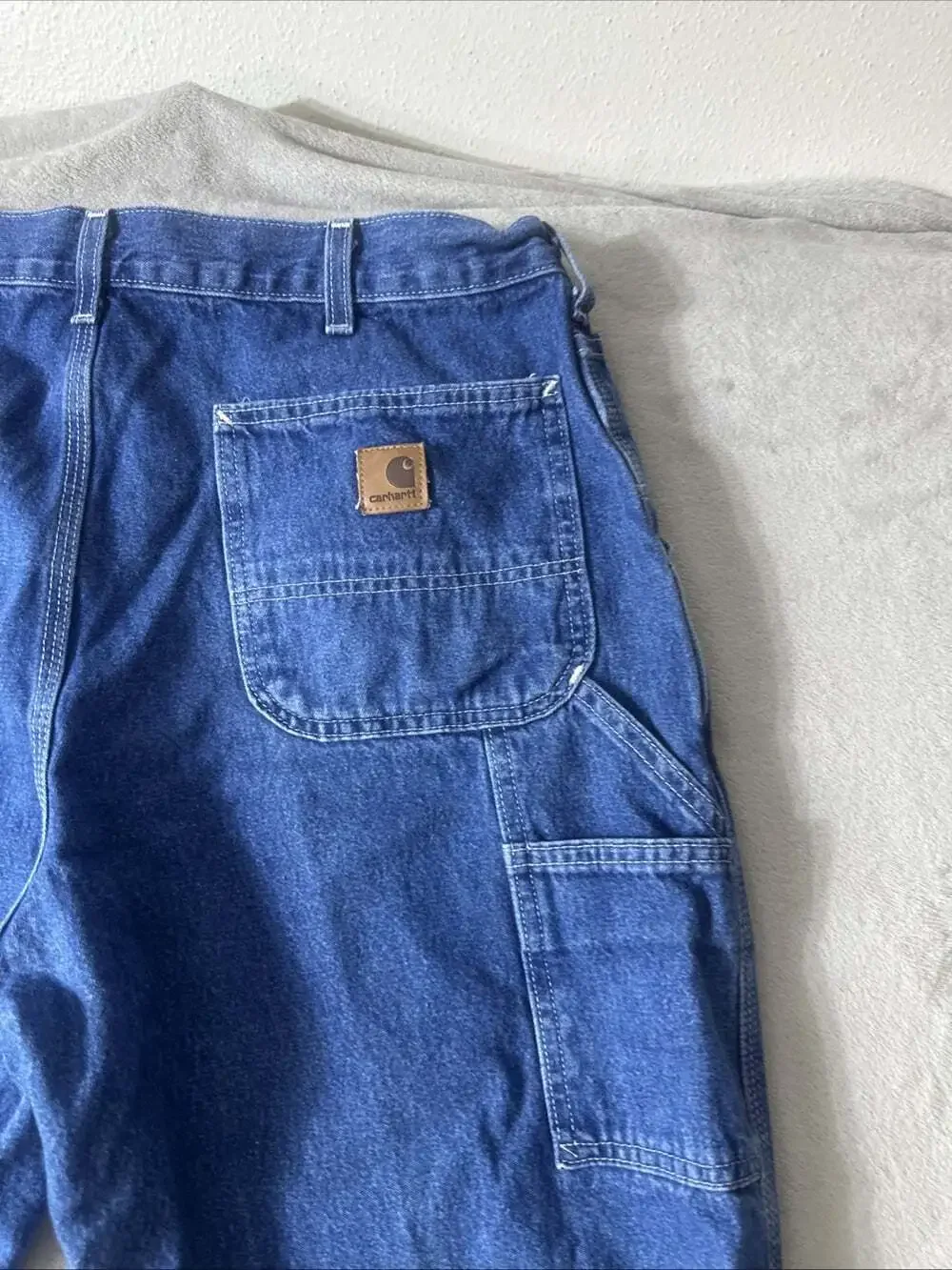 Carhartt Men’s 36x32 Dungaree Fit Carpenter Jeans Blue Denim Work Utility Pants